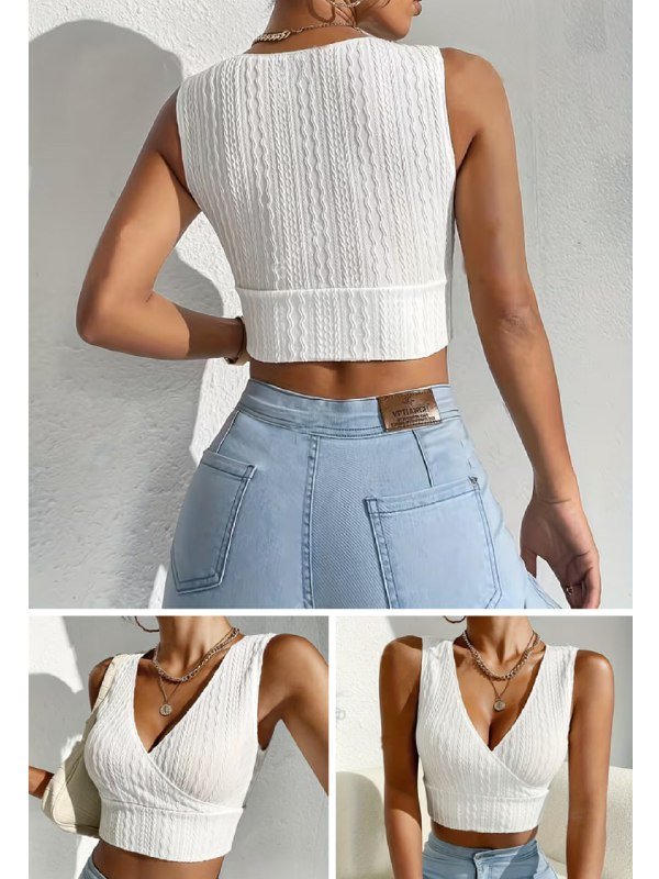 Белый летний топ размер L EU 40 42