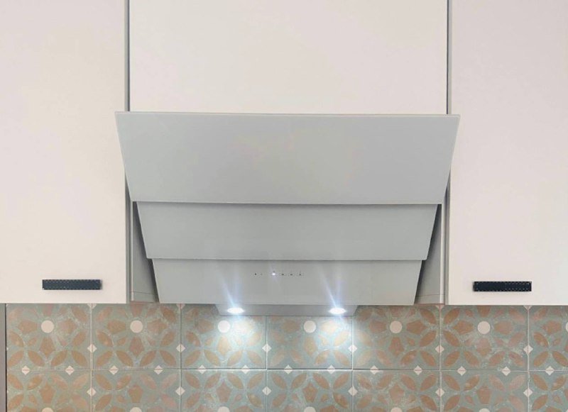 Кухня белая матовая MDF с вытяжкой 8