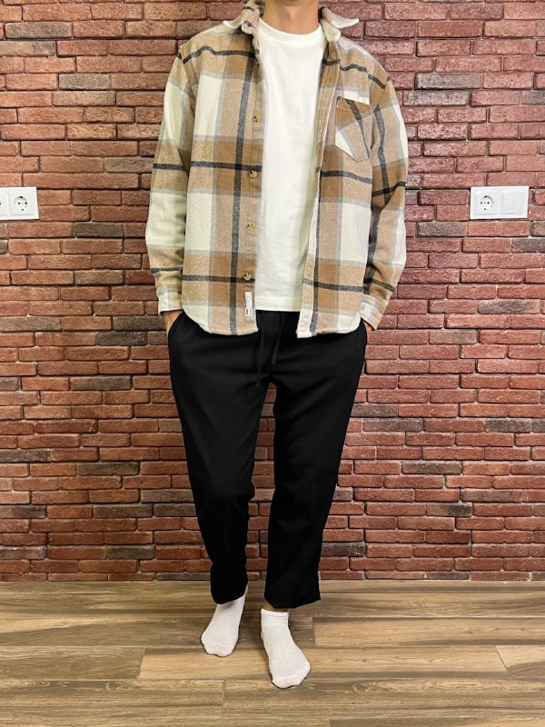 Свитер зимний Bershka, Клетчатая рубашка Pull and Bear, Худи Zara, Новые джинсы Colin's, Брюки Zara 2