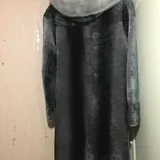 Шуба мутон с голубой норкой 2