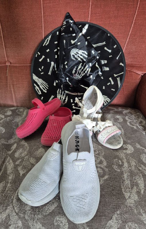 Обувь для девочки 30-33 размер, шляпа хэллоуин