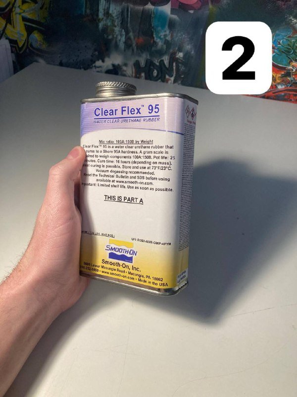 Прозрачный литевой пластик Clear Flex 95 полиуретан 2