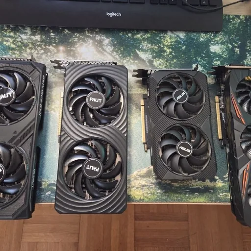RTX 4070 Super, RTX 5060 TI, RTX 3060 TI, GTX 1070 видеокарты