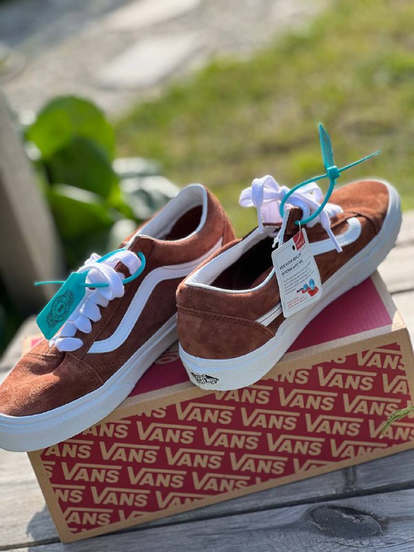 Кроссовки Vans Old Skool коричневые кожаные замшевые 6