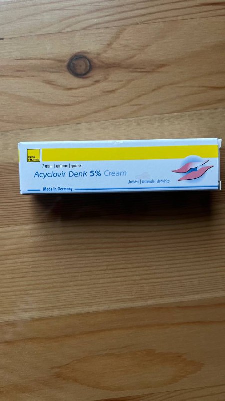 Мазь ацикловир 5% (acyclovir denk) новая запечатанная туба 1