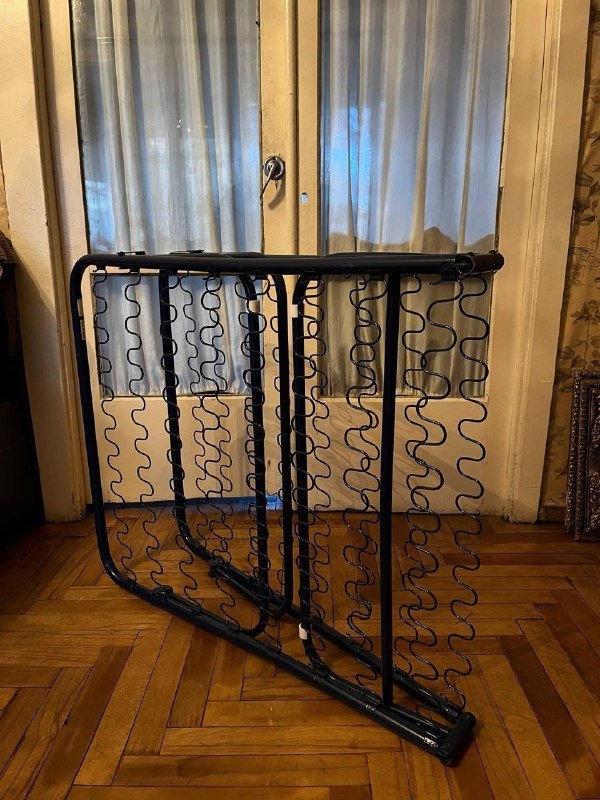 Раскладушка односпальная кровать с матрасом и наматрасником 6