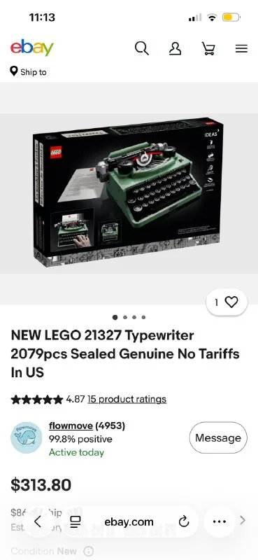 Lego печатная машинка
