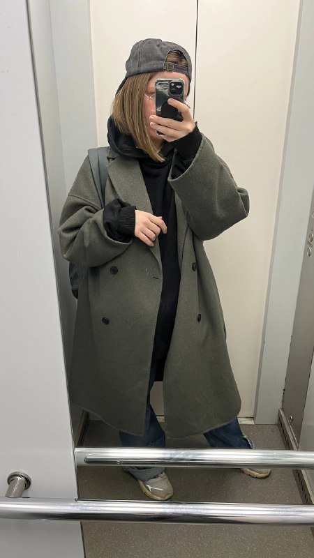 Пальто MANGO оверсайз