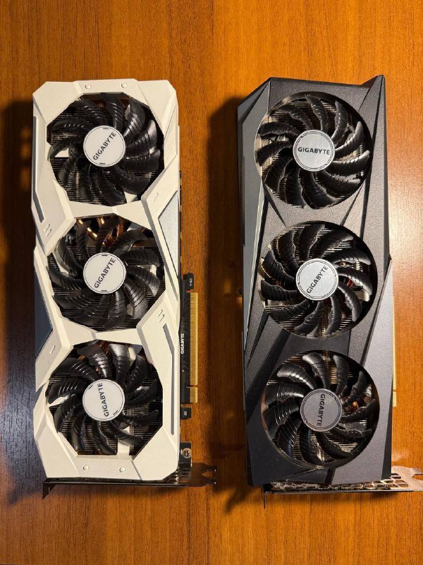 Видеокарты Gigabyte rtx 3060 12GB и 2060 super 8GB
