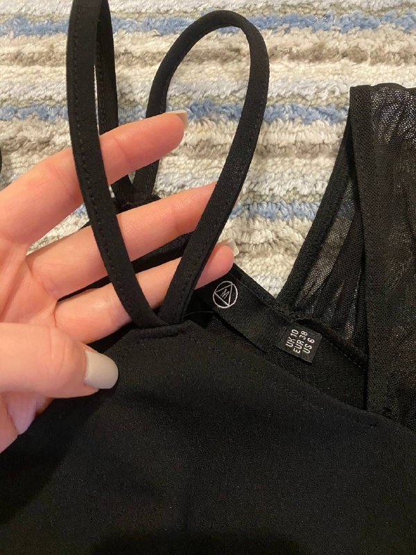 Черный топ водолазка Missquided S/M 4