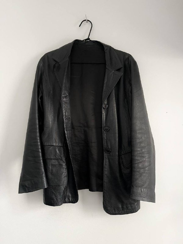 Пиджак из натуральной кожи, кожаная куртка косуха Mango