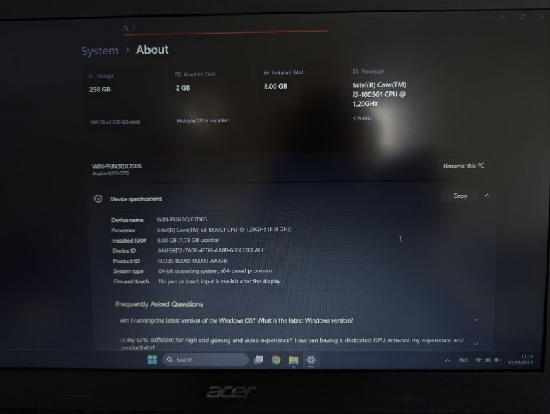 Ноутбук Acer Aspire A315-57G-361B 8