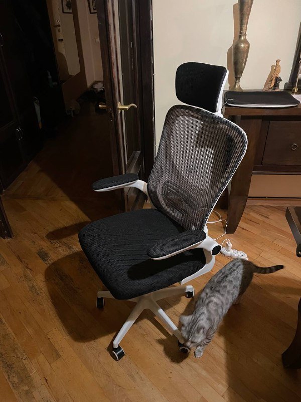 Рабочее кресло с подголовником и регулировкой высоты