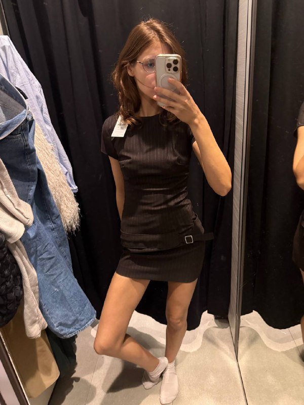 Платье мини Zara XS с микрошортами 8
