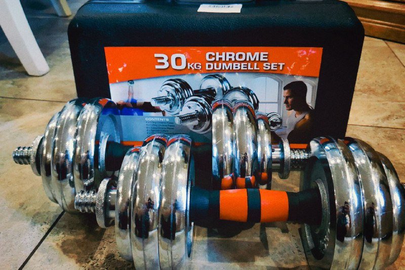 Набор гантелей 30 кг Chrome Dumbell Set 3