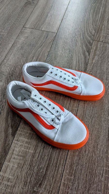 Кеды Vans новые бело-оранжевые