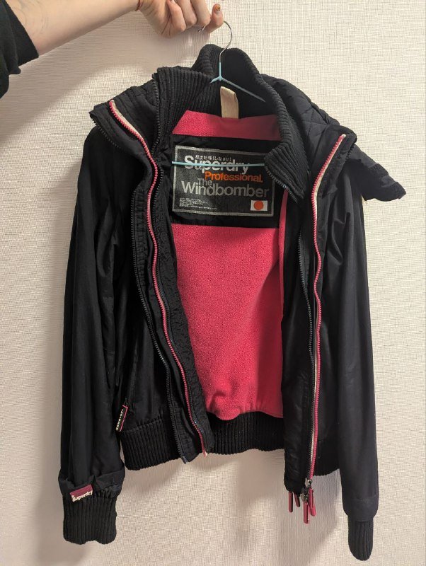 Куртка superdry professional размер L теплая с капюшоном