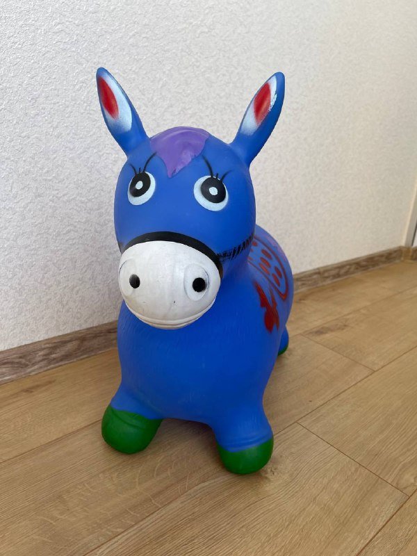 Надувная игрушка ослик/лошадь синяя