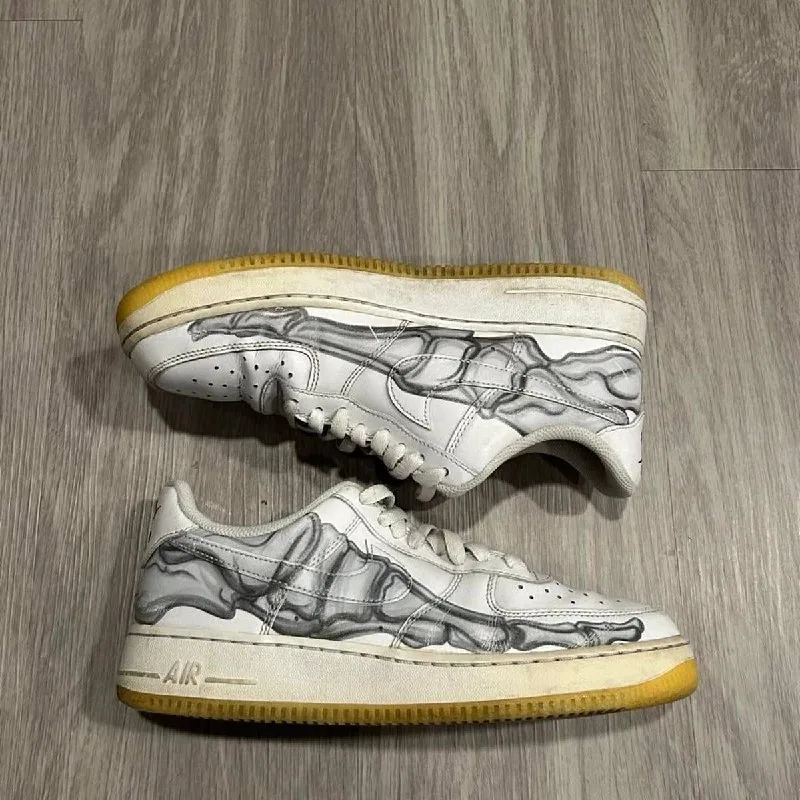 Nike Air Force 1 Skeleton, черные и белые 1