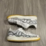 Nike Air Force 1 Skeleton, черные и белые 1