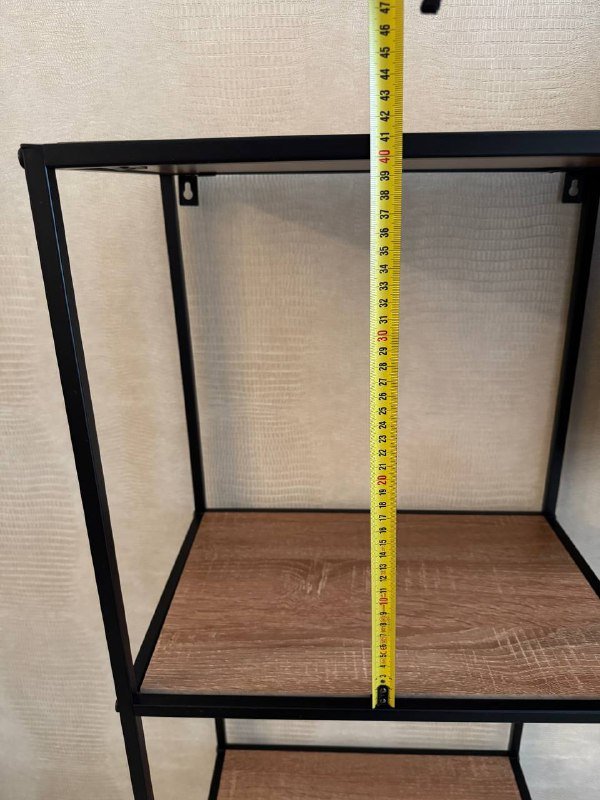 Стеллаж с металлическим каркасом и полками ДСП 3