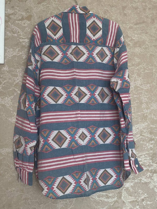 Винтажная хлопковая рубашка в этно стиле 2