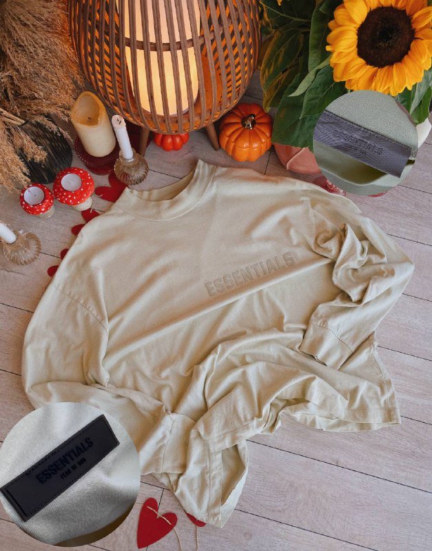 Лонг ESSENTIALS FEAR OF GOD лимонный размер S мужской