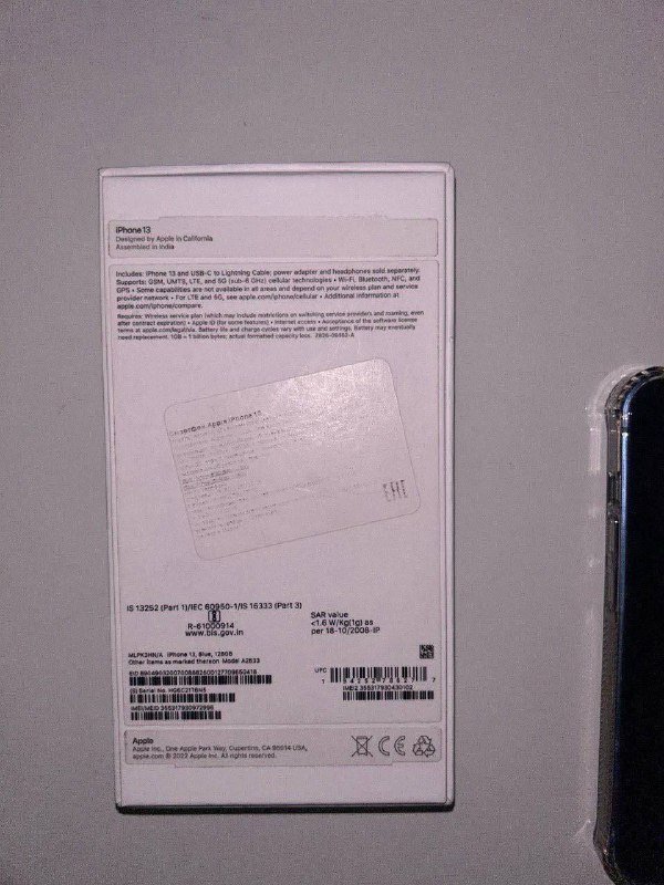 iPhone 13 с коробкой и зарядкой синий 6