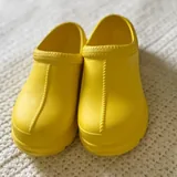 Жёлтые резиновые UGG с открытой пяткой 1