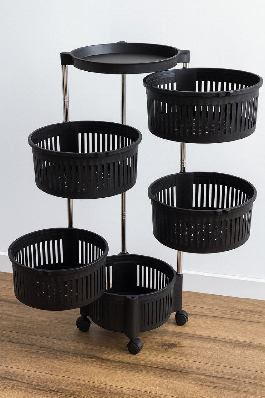 Раздвижной стеллаж этажерка на колёсиках