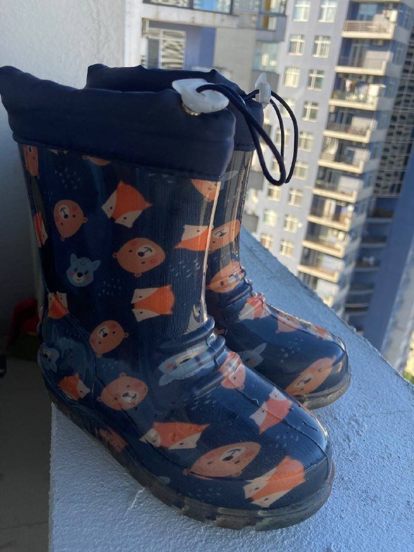 Теплые резиновые сапоги размер 24/25