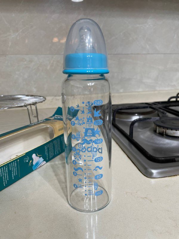 Бутылочка для кормления стеклянная 2