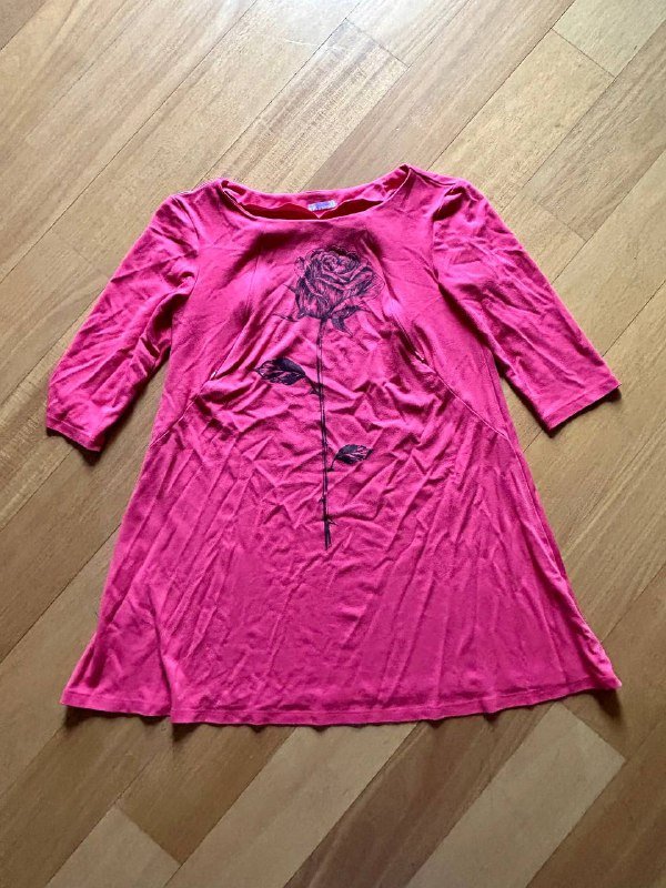 Платье-туника с розой для кормления, р.46