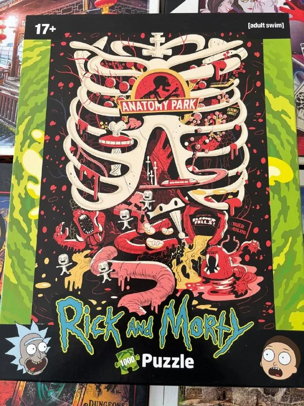 Пазлы Rick and Morty, анатомия, пейзажи, Dungeons & Dragons 1