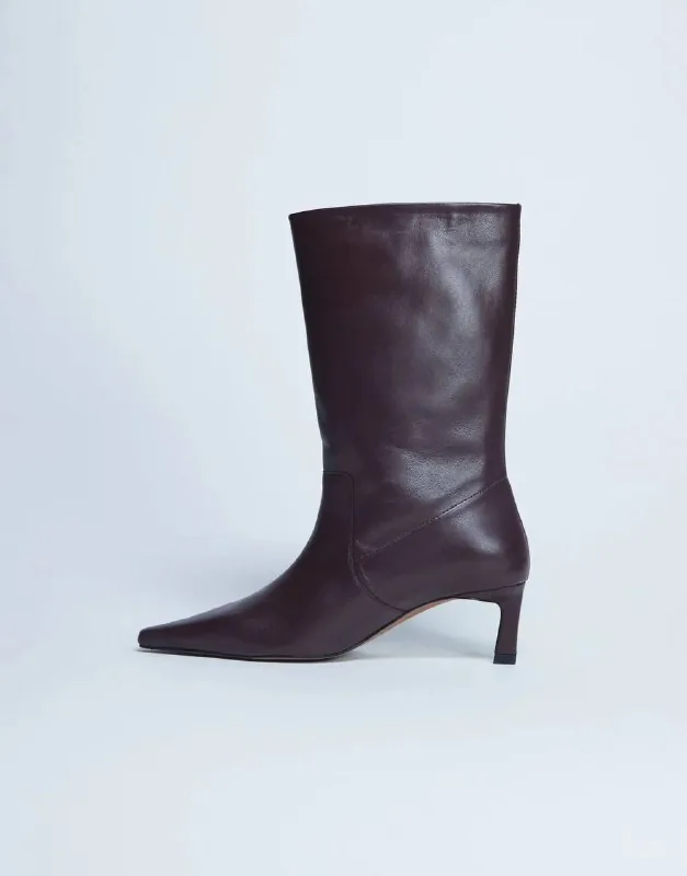 Бордовые кожаные сапоги Topshop Tiggy, чёрные ботинки ALDO Rowallan 1