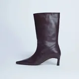 Бордовые кожаные сапоги Topshop Tiggy, чёрные ботинки ALDO Rowallan 1