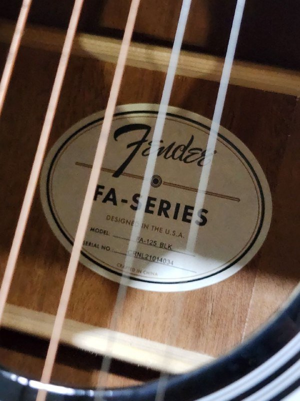 Акустическая гитара Fender FA-125 BLK 3
