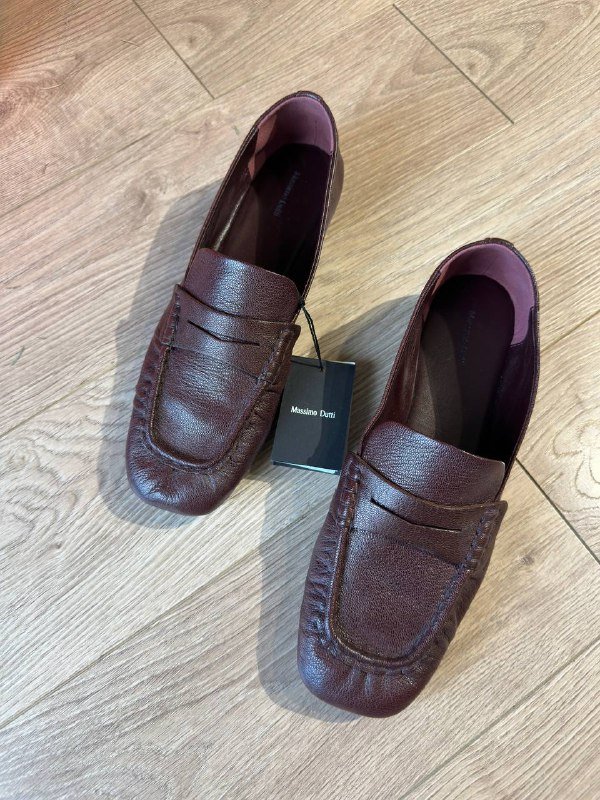 Лоферы Massimo Dutti бордовые женские 41 размер 4