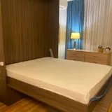 Откидная кровать Murphy Bed с матрасом и пуфами 2