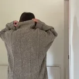 Свитер шерстяной серый oversize 2