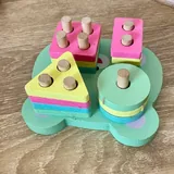 Елочка декоративная, сортировка деревянная, шнуровка, вкладыши, игральные кости, сортер, липучки, панда, машина-трансформер 7