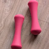 Розовые неопреновые гантели 2×2 кг 3