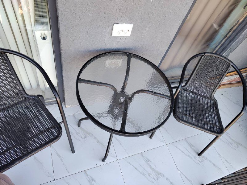 Кольцевая LED-лампа, баскетбольный мяч, комплект мебели для балкона 9