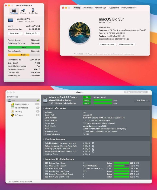 MacBook Pro Retina 15 Mid 2014 1TB SSD 16GB RAM 5