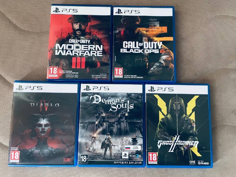 Modern Warfare 3, Black Ops 6, Diablo 4, Demon souls, Ghost runner 2