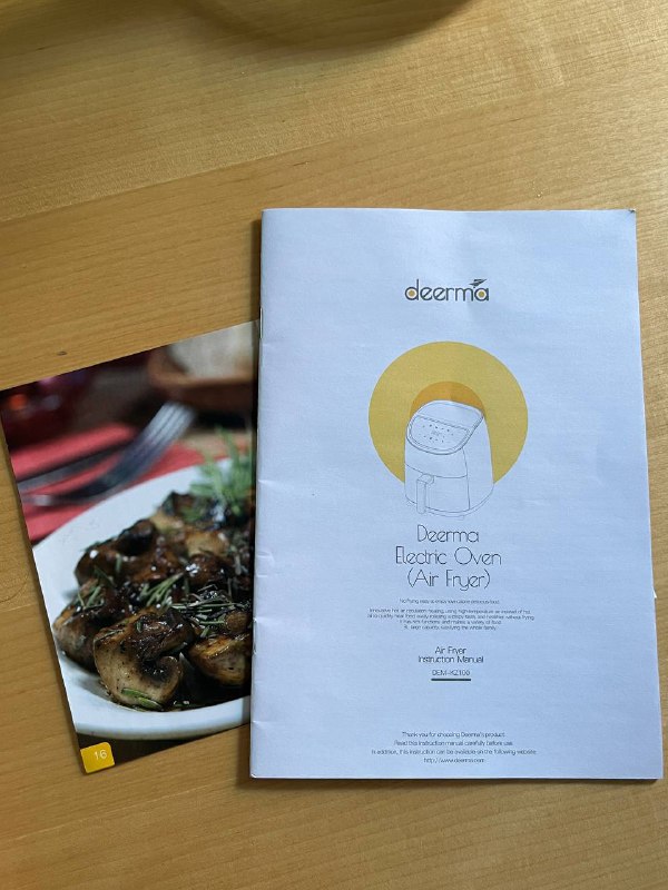 Аэрогриль Deerma electric oven (аэрофритюр) в комплекте с рецептами 2