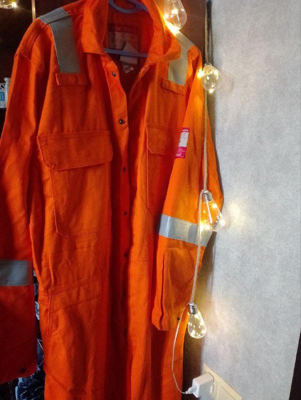 Оранжевая мужская защитная рабочая куртка