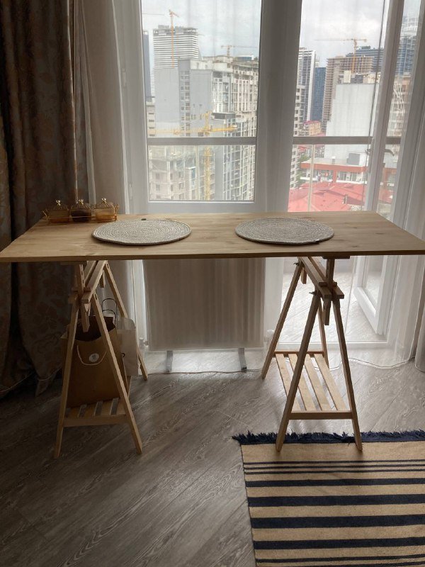 Стол барная стойка IKEA деревяные подстолья сосна 170x60