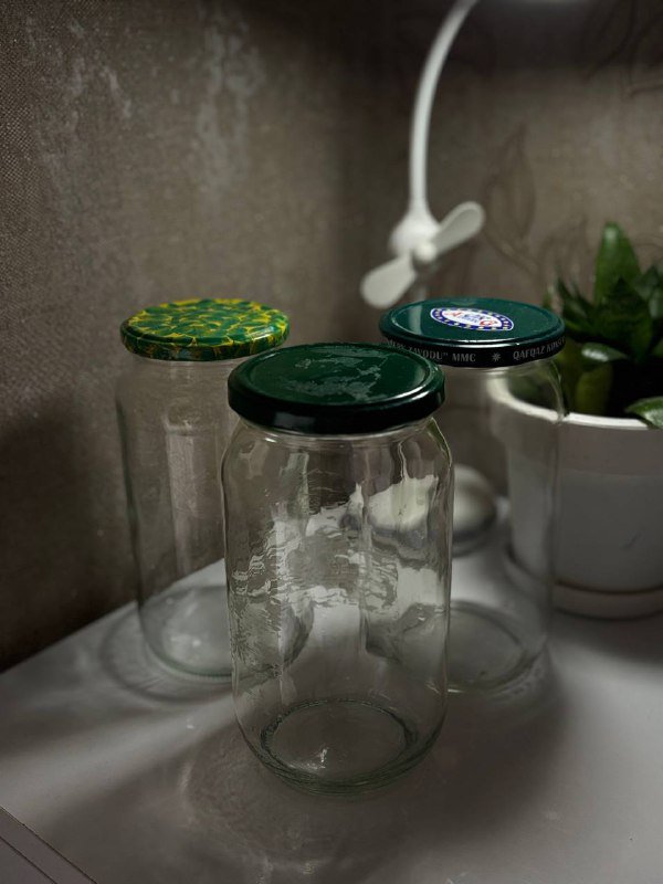 3 стеклянные банки 1 литр для варенья или мёда 2