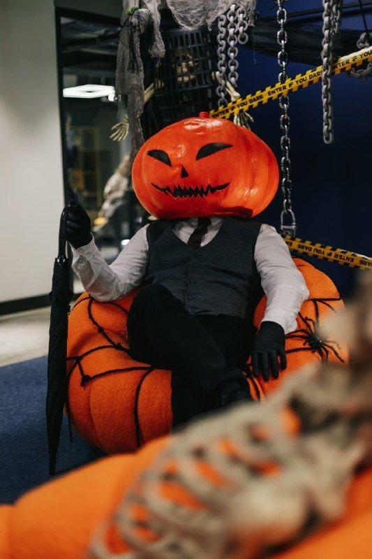 Тыква на Хэллоуин из гипса 3